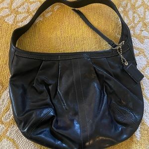 Coach all leather hobo